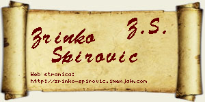 Zrinko Špirović vizit kartica